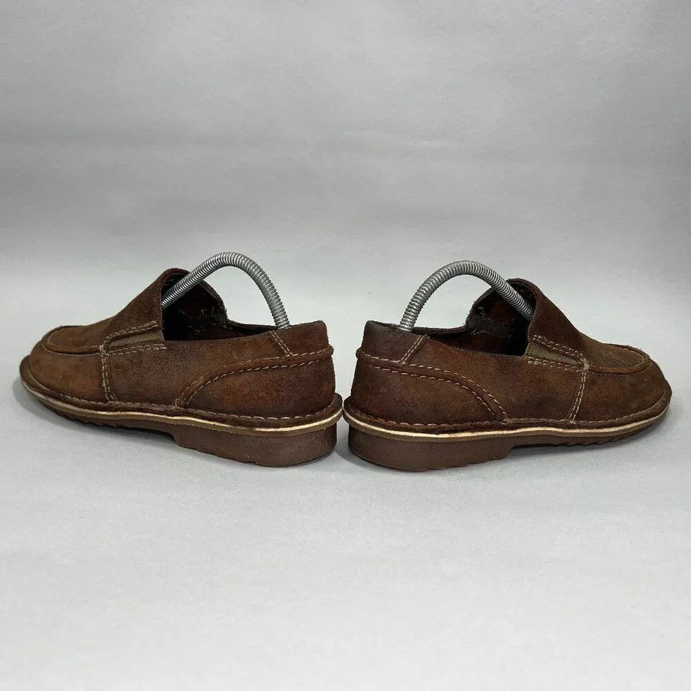 Clarks Men's Size 8.5 Terriers Brown Suede Leather‎ Loafers